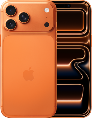 iPhone 17 Pro Max na cor Laranja-cósmico