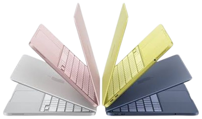 MacBook em várias cores